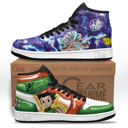 Gon Freecss and Goku Ultra Instinct Shoes Custom For Anime Fans Gear Anime