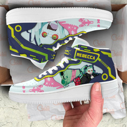 Cyberpunk Rebecca Sneakers Air Mid Custom For Anime Fans Gear Anime