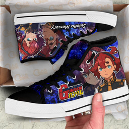 Mobile Suit Gundam Suletta Mercury Anime Custom High Top Shoes Gear Anime