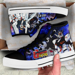 Mobile Suit Gundam Nu Gundam Anime Custom High Top Shoes Gear Anime