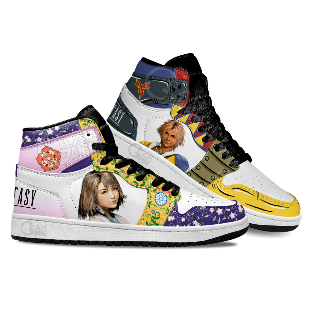 Final Fantasy Tidus and Yuna Shoes Custom For Anime Fans Gear Anime