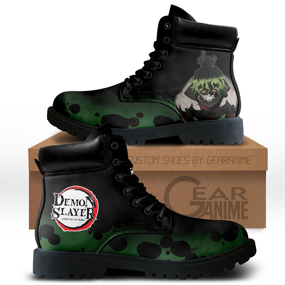 Gyutaro Boots Anime Leather Casual -  Demon Slayer: Kimetsu no Yaiba - Angle 1