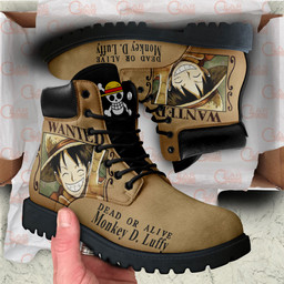 One Piece Luffy Wanted Boots Custom Anime ShoesGear Anime- 1- Gear Anime