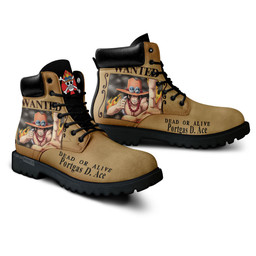 One Piece Ace Wanted Boots Custom Anime ShoesGear Anime- 2- Gear Anime