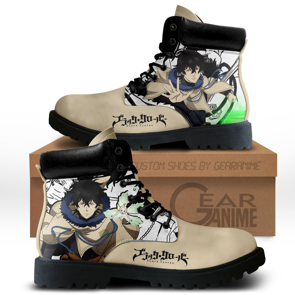 Black Clover Yuno Grinberryall Boots Custom Anime Shoes MV1022Gear Anime