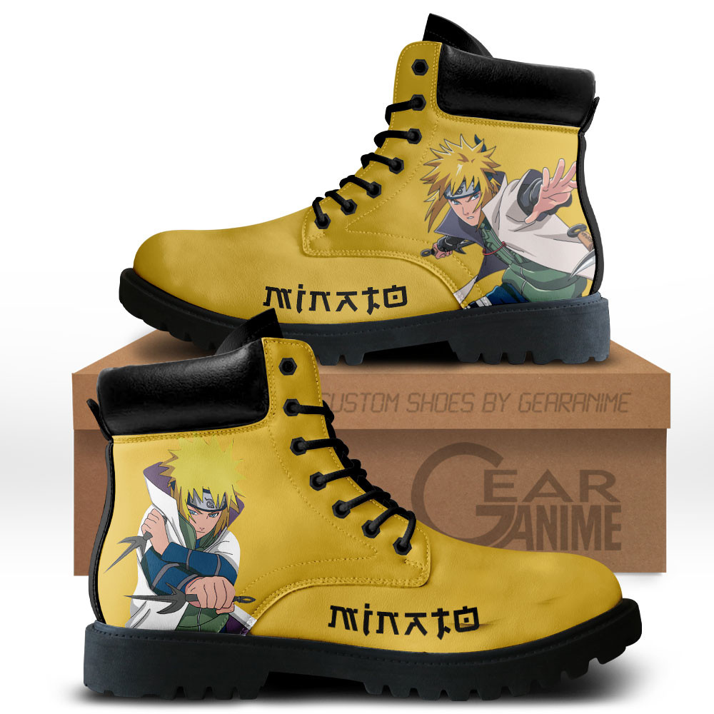 Minato Namikaze Boots Custom Shoes For Anime Fans MV1110Gear Anime