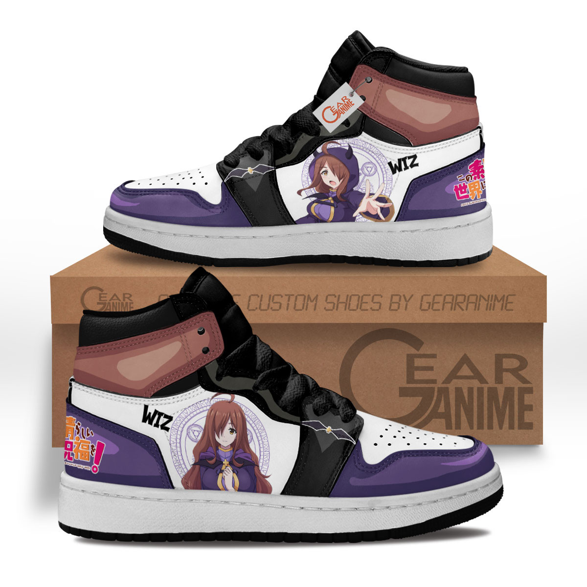 Wiz Anime Kids Sneakers Custom Shoes MV1302 Gear Anime