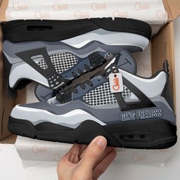 Ging Freecss Retro 4 Leather Sneakers Custom Name -  Hunter x Hunter - Angle 2