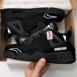 Inarizaki High Retro 4 Leather Sneakers Custom Name -  Haikyu!! - Angle 2
