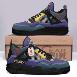 Uzui Tengen Retro 4 Leather Sneakers Custom Name -  Demon Slayer: Kimetsu no Yaiba - Angle 1