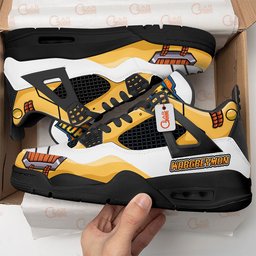 WarGreymon Retro 4 Leather Sneakers Digimon Custom Name -  Digimon - Angle 2