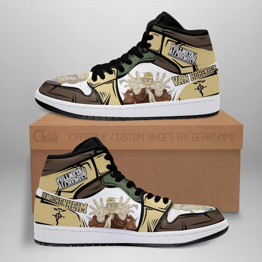 Van Hohenheim High-Top Leather Sneakers -  Fullmetal Alchemist - Angle 1