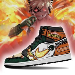 Katsuki Bakugo High-Top Leather Sneakers Howitzer Impact Edition -  My Hero Academia - Angle 2