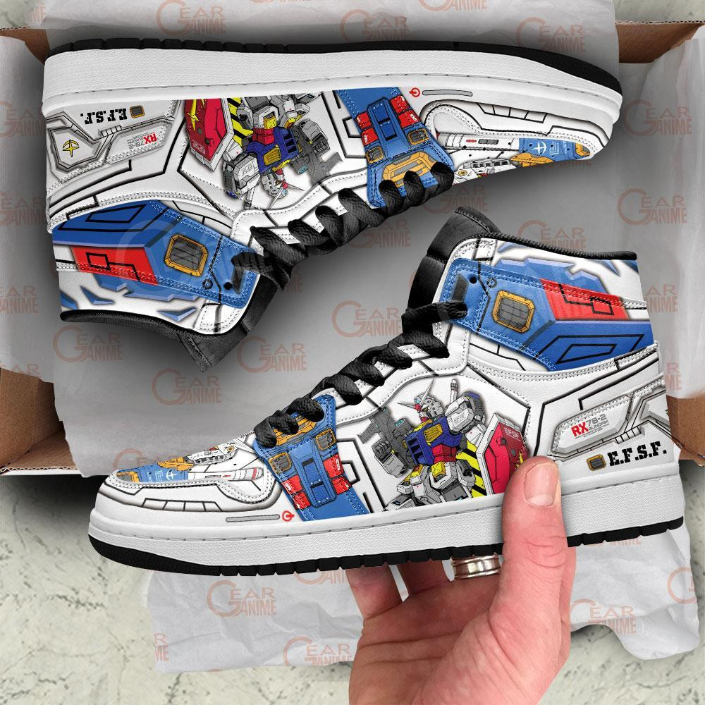 RX-78-2 Gundam High-Top Leather Sneakers -  Gundam - Angle 2