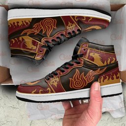 Fire Nation High-Top Leather Sneakers Emblem Edition -  Avatar The last Airbender - Angle 4