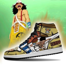 The Sniper Usopp High-Top Leather Sneakers -  One Piece - Angle 3