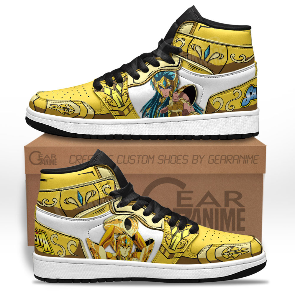 Aquarius Camus High-Top Leather Sneakers MN19 -  Saint Seiya - Angle 1