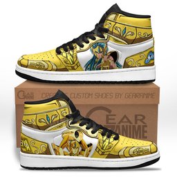 Aquarius Camus High-Top Leather Sneakers MN19 -  Saint Seiya - Angle 1