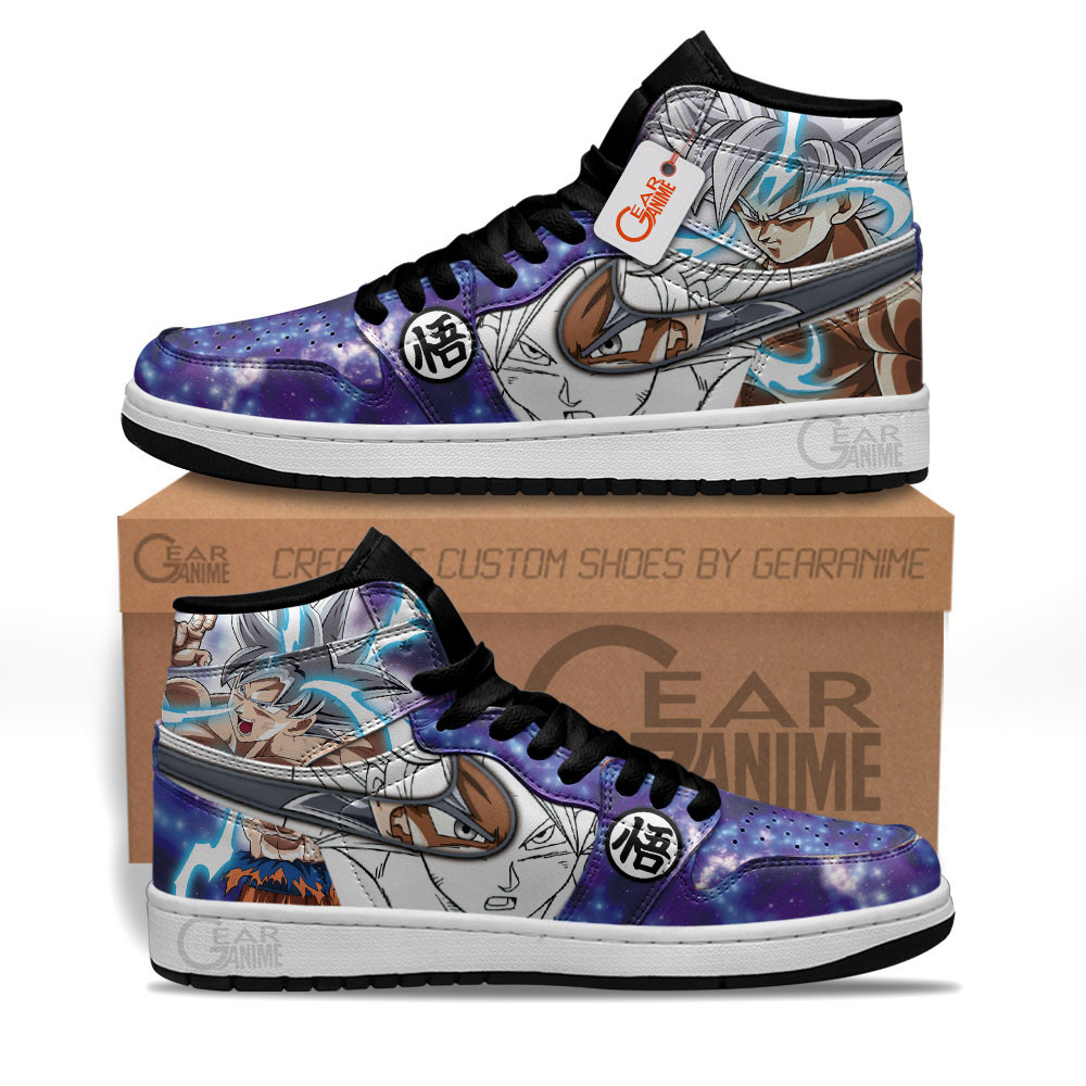 Goku High-Top Leather Sneakers Ultra Instinct Silver Aura Edition -  Dragon Ball Z - Angle 1