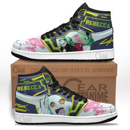 Cyberpunk Rebecca High-Top Leather Sneakers Edgerunners -  Cyberpunk Edgerunners - Angle 2