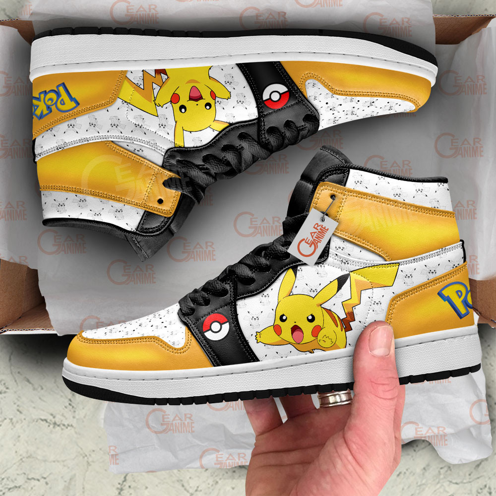 Pikachu High-Top Leather Sneakers MV09 -  Pokemon - Angle 3