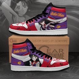 Sailor Mars High-Top Leather Sneakers -  Sailor Moon - Angle 2