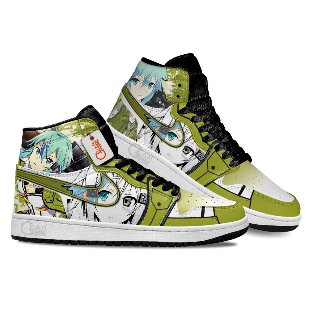 Asada Shino Sinon High-Top Leather Sneakers SAO Fans -  Sword Art Online - Angle 1