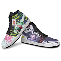 Lucy and Rebecca High-Top Leather Sneakers MN28 -  Cyberpunk Edgerunners - Angle 4