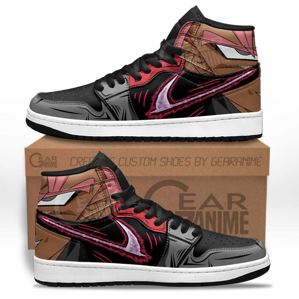 Sickle of Sorrow Goku Black Rose High-Top Leather Sneakers -  Dragon Ball Z - Angle 1