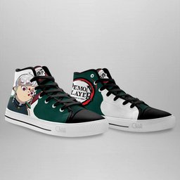 Uzui Tengen Funny Face High-Top Canvas Shoes Funny Shoes NTT151 -  Demon Slayer: Kimetsu no Yaiba - Angle 4