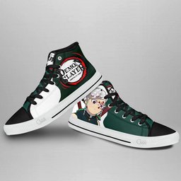 Uzui Tengen Funny Face High-Top Canvas Shoes Funny Shoes NTT151 -  Demon Slayer: Kimetsu no Yaiba - Angle 3