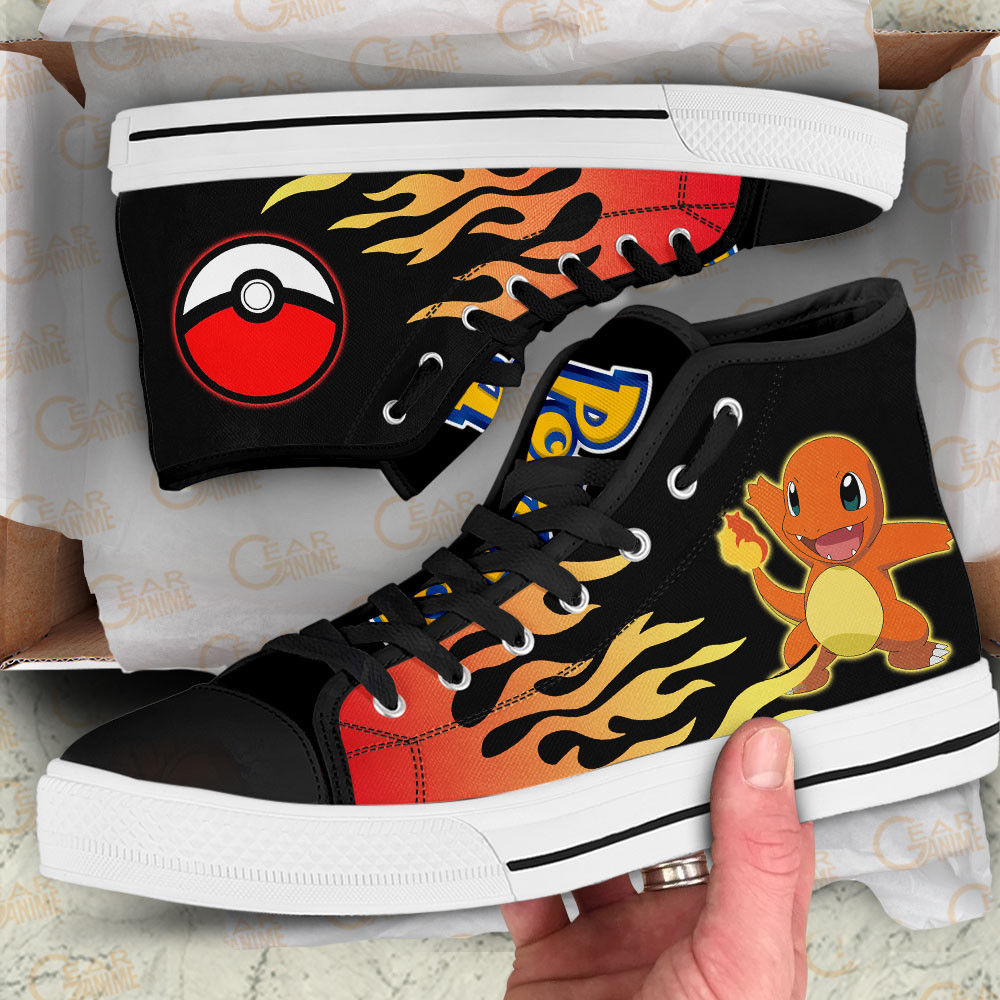 Charmander High-Top Canvas Shoes NTT090 -  Pokemon - Angle 2