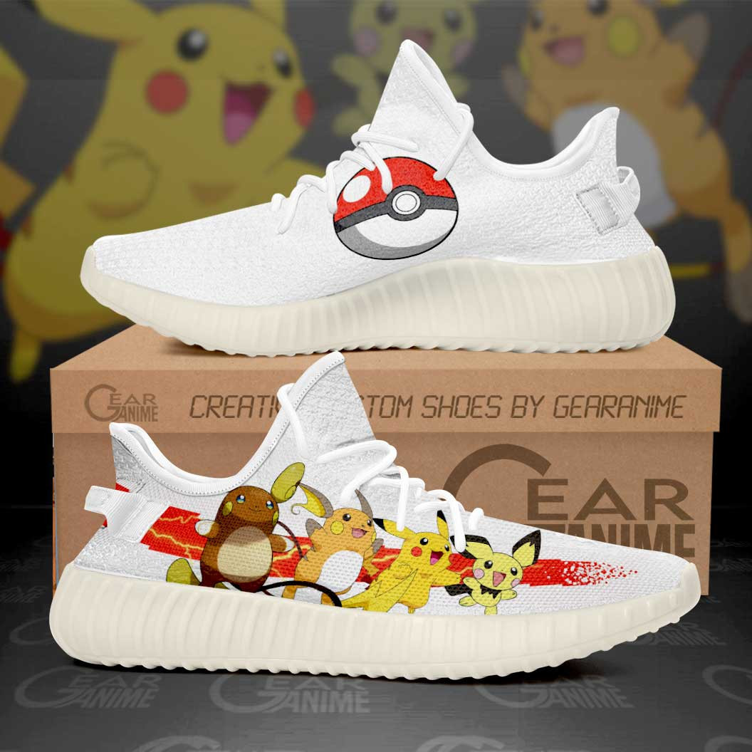 Pikachu Evolution Shoes Custom Pokemon Anime Sneakers TT11 - 1 - GearAnime