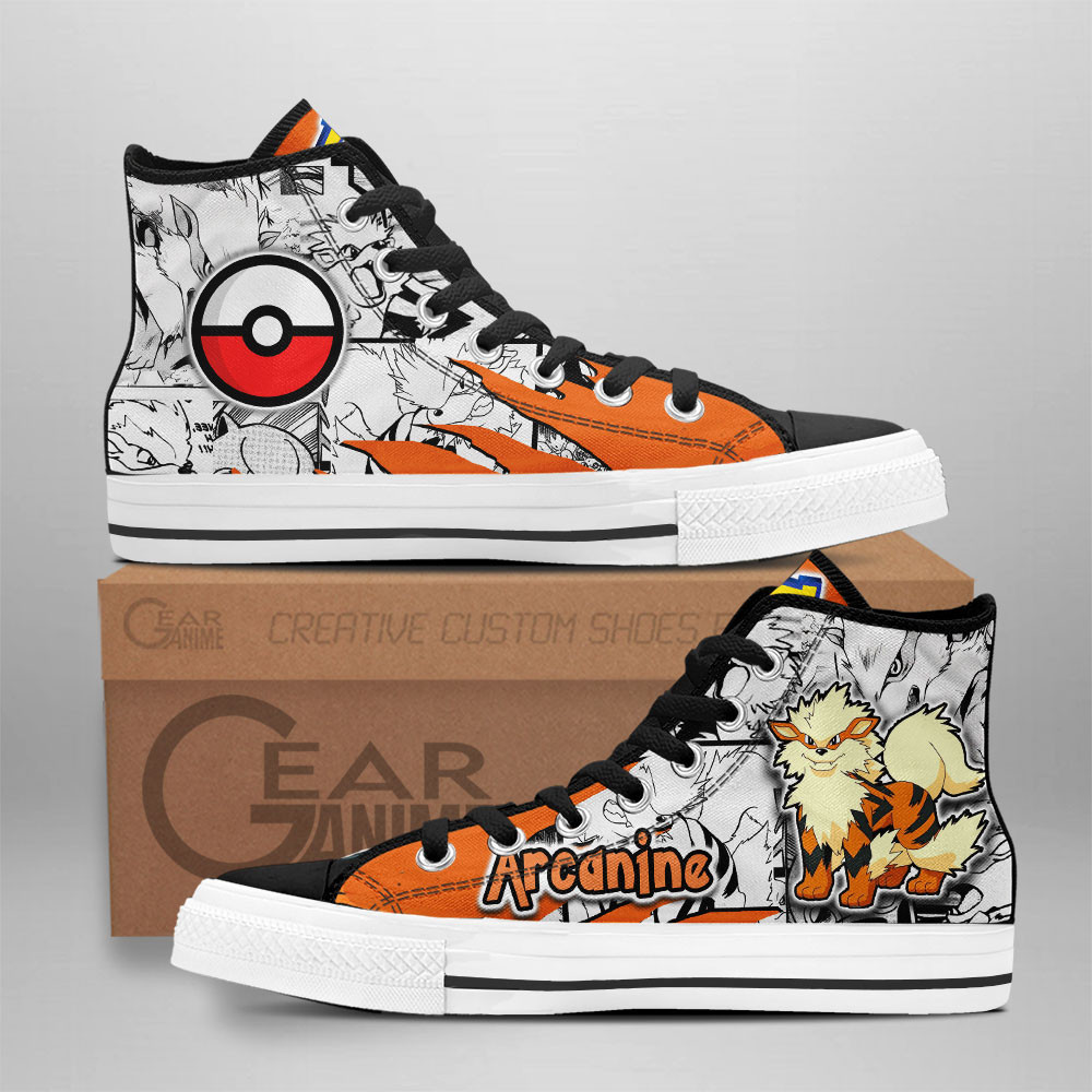 Arcanine High-Top Canvas Shoes -  Pokemon - Angle 1