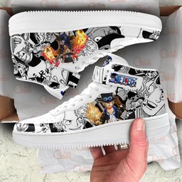 Sabo Mid-Top Strap Leather Sneakers -  One Piece - Angle 4