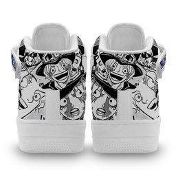 Sabo Mid-Top Strap Leather Sneakers -  One Piece - Angle 3