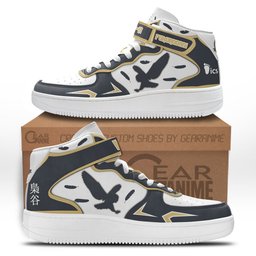 Fukurodani Mid-Top Strap Leather Sneakers -  Haikyu!! - Angle 1