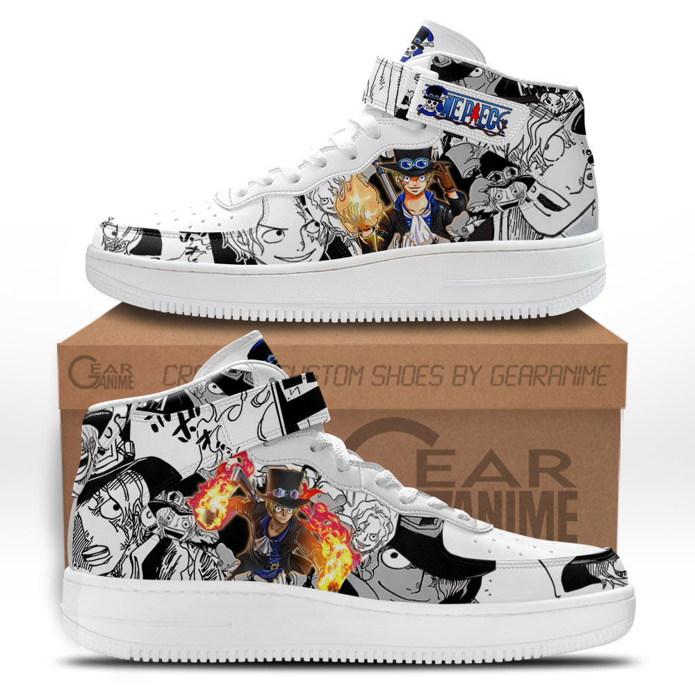 Sabo Mid-Top Strap Leather Sneakers -  One Piece - Angle 1