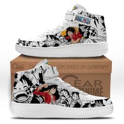 Monkey D. Luffy Mid-Top Strap Leather Sneakers -  One Piece - Angle 1