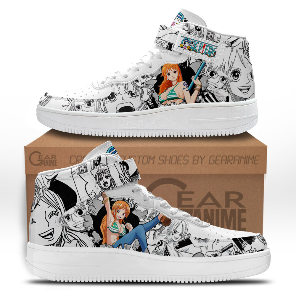 Nami Mid-Top Strap Leather Sneakers -  One Piece - Angle 1