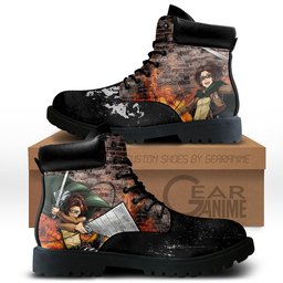 Shingeki Hange Zoe Custom Anime Combat Boots -  attack on titan - Angle 1