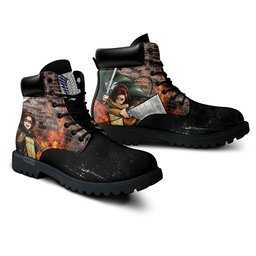 Shingeki Hange Zoe Custom Anime Combat Boots -  attack on titan - Angle 3