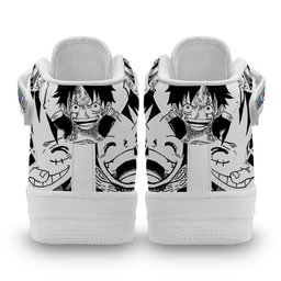 Monkey D. Luffy Mid-Top Strap Leather Sneakers -  One Piece - Angle 3