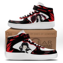Ryunosuke Akutagawa Mid-Top Strap Leather Sneakers -  Bungo Stray Dogs - Angle 1