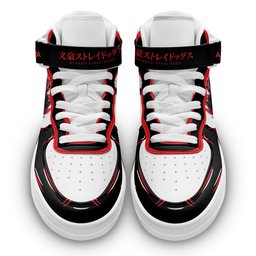 Ryunosuke Akutagawa Mid-Top Strap Leather Sneakers -  Bungo Stray Dogs - Angle 2