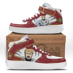 Julius Novachrono Sneakers Air Mid Custom Black Clover Anime Shoes for OtakuGear Anime