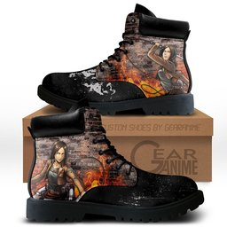 Shingeki Ymir Custom Anime Combat Boots -  attack on titan - Angle 1