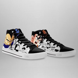 Goku and Vegeta High-Top Canvas Shoes -  Dragon Ball Z - Angle 3