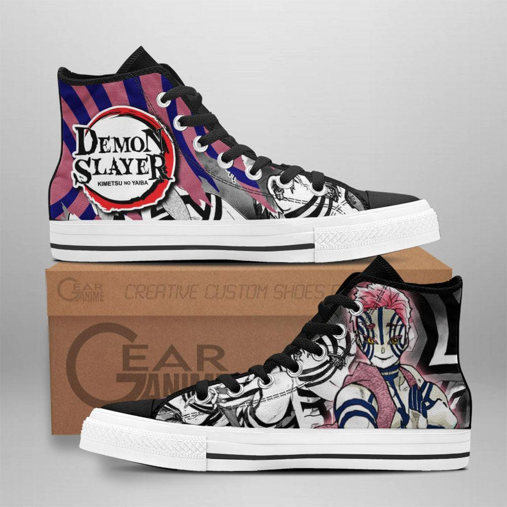 Akaza High-Top Canvas Shoes -  Demon Slayer: Kimetsu no Yaiba - Angle 1