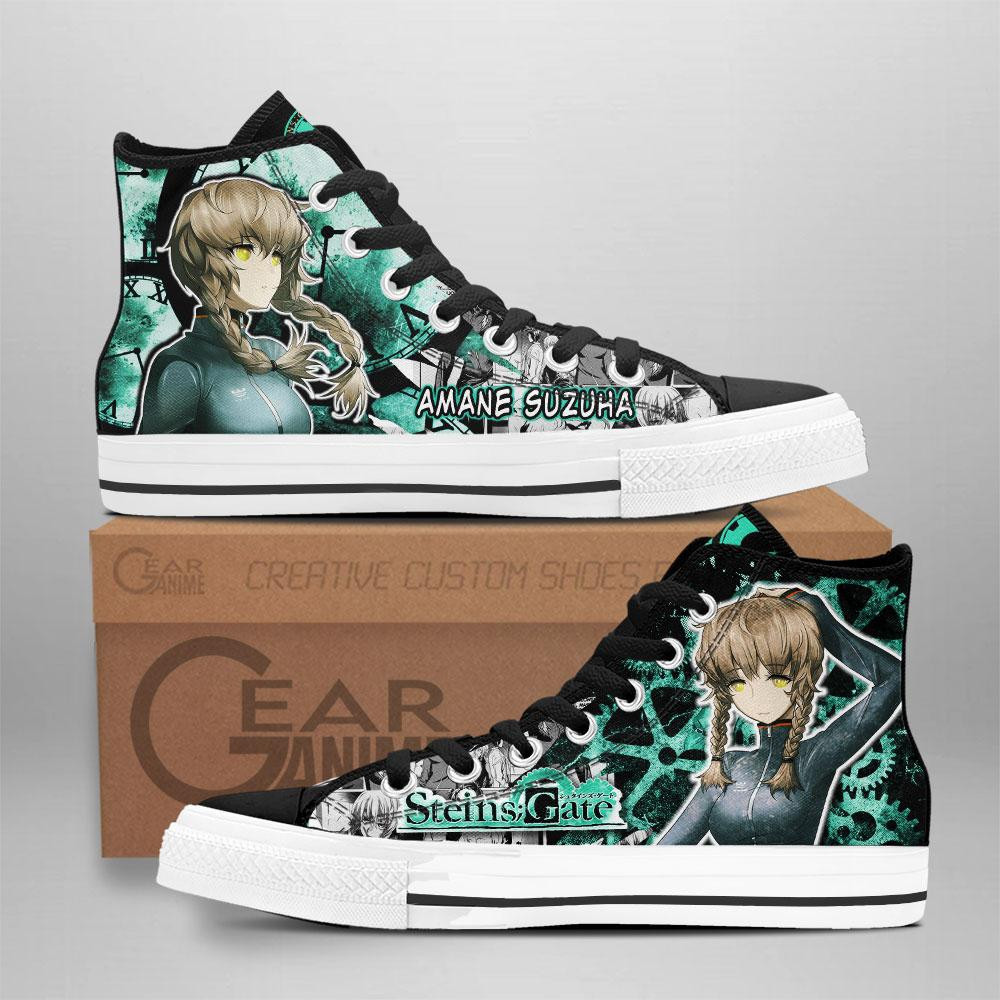 Amane Suzuha High Top Shoes Custom Manga Anime Sneakers - 1 - GearAnime